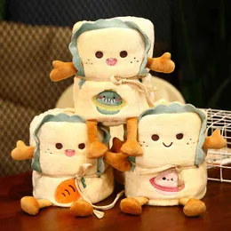 Sizes Beautiful Bread Roll Blanket Dolls Kawaii Cartoon Toast Flannel Children Girls Scarf Lunch Break Xmas Gift J220704