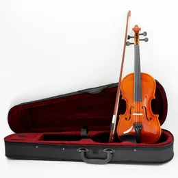 Naturfarbene Violine, Lindenholzinstrument, Violine 4/4, vollständige Palette. Hochwertige professionelle Violine für Erwachsene und Kinder, 4/4