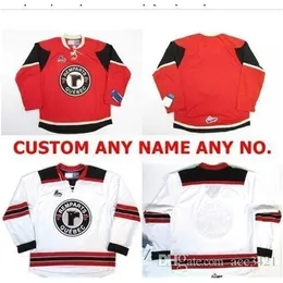 C26 Nik1 Custom Мужчины Молодежь женщины Nik1 tage # Настроить QMJHL Quebec Remparts Red White Hockey Jersey Размер S-5XL или на заказ любое имя или номер