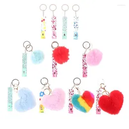 Keychains Plastic ATM Credit Debit Designers Card Grabber Keychain Clip For Long Nails With Pom Miri22