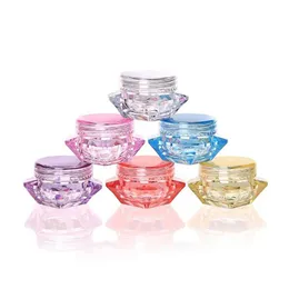 3g 5g Diamond Shaped Cosmetic Jars Skin Care Containers Lotion Bottle Vial Face Cream Sample Pot Nail Art Gel