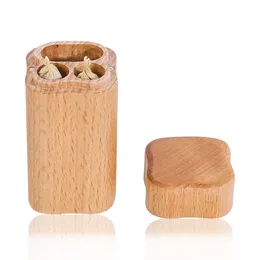 Honeypuff Handmade Madeira Natural Fumar Seco Herb Cone De Armazenamento De Armazenamento Cigarro Stash Jar Bambu Caixa De Bambu Acessórios Para Tabaco