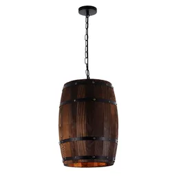 Pendant Lamps High Quality American Industrial Style Retro Wooden Barrel Restaurant Bar Cafe Art Wine Decoration LightsPendant