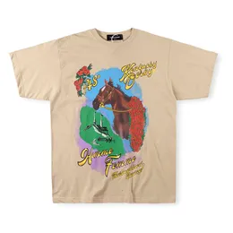 Maglietta kaki T-shirt manica corta Uomo Donna 1 T-shirt stampate con cani di alta qualità Top Hip Hop