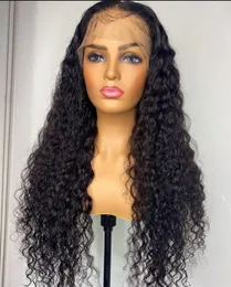 360 Frontal Human Hair Wigs Deep Wave Brasilian Loose Water Wave Curly för svarta kvinnor