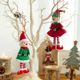 Weihnachtsdekorationen, kreative süße Elfenpuppe, kleiner Anhänger, Baumdekoration, Zubehör, frohes Jahr 2022, Weihnachten