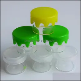 Non-stick Sile Oil Jar 6ml Bottle DAB Wax Containers Unbreakable FDA Mini Container koncentrat flaskor MTI Använd droppleverans 2021 förpackning