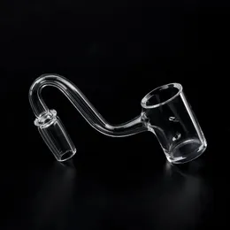 Pełna spoina wygięta szyja Auto Spinner palenie Banger kwarcowy fazowana krawędź paznokci 10mm 14mm 18mm do wody bongo szklana fajka Dab Rig