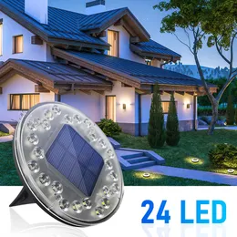 24 LED Solar Light Light Outdoor Kontrola Wodoodporna RGB Garden Country House Yard Lampa Lampa Lampa Lampy Lampy Lampy Lampy Lampa