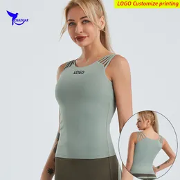 Рубашки с быстрой сухой рукавов с рубашками с Push Up Sports Bra Women Yoga Vest Sportswear Systlet Gym Fitness Top Top 220608