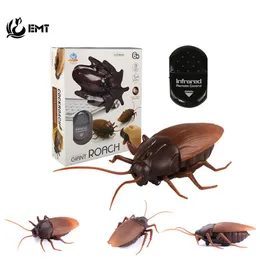 EMT Q6 Infrar￶d fj￤rrkontroll kackerlacka/ spindel/ ant partif￶rs￶rjning rc djur ￶gon glans prank sk￤mt husdjur leksaker 360 ﾰ spin auto demo jul barn f￶delsedag pojke g￥vor useu