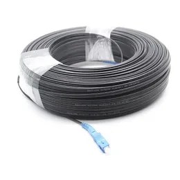 Fiber Optic Equipment 80M Outdoor Drop Cable SC UPC Simplex FTTH Patch Singlemode Cord Jumper CableFiber