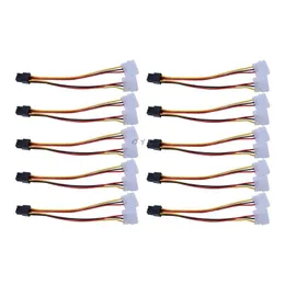 Computer Cables Connectors Molex 4 PIN-контакт на PCI-E PCI Expess 6 Адаптер конвертер-преобразователь кабеля CABLECTORCOMENT