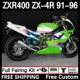 Kawasaki Ninja ZX4R ZXR 400 CC 400CCのABSボディキット1992 1993 1995 1996 COWLING 12DH.64 ZXR-400 BODYWORK ZX 4R ZXR400 91 92 93 94 95 96フェアリングメタルグリーン