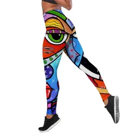 Kvinnliga leggings bohemisk stil tryckt hög midja elasticitet benning 3d djur fitness byxa för kvinnliga jogging byxor w220617