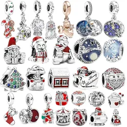 Fit Pandora Armband Nytt 100% 925 Sterling Silver Santa Claus Beads Christmas House Charm