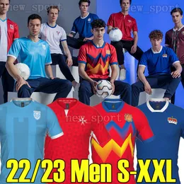 2023 Europe Malta San marino Andorra soccer jerseys home Red and blue MALTA Jordi Alaez men Size S-XXL football shirt