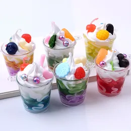 Ice Cream em miniatura Objetos decorativos Pingentes para Brinco Dangle J￳ias Diy J￳ias Fazendo Chave de Craft 1222357