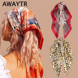 Awaytr Print Scrunchies Hair Scarf Böhmen Kvinnor Ribbon Hårband Streamers Bow Hair Repa Ties Holder Tail Hårtillbehör 220516