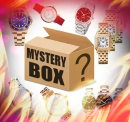 Lyxfavantar gåvor män kvinnor kvarts klockor lyckliga lådor en slumpmässig blind låda mystery gåva montre de luxe toppmodell klockor238r