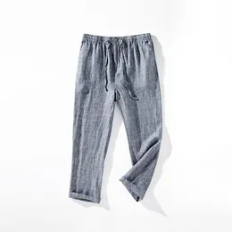 Ternos masculinos Blazers masculino calça sólida de algodão solto relaxado e confortável e confortável prato zíper da cintura para Malemen's para Malemen