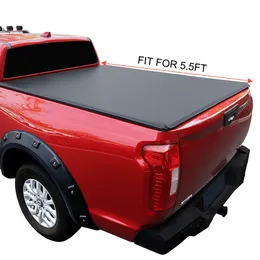 5.5' Bed Soft Roll-Up Tonneau Cover Pickup Truck For 2016-2021 Toytoa Tacoma And Other Car ,odels