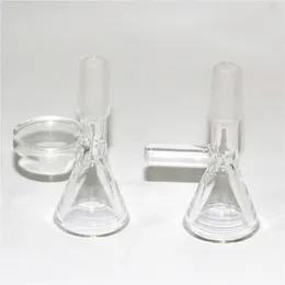 Hookah Glass Smoking Bowl 10 mm 14 mm męski staw z cząstka suche szklane szklane miski do bongów wodnych z uchwytem