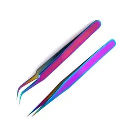 Wimpernzange aus Edelstahl, Pinzette für falsche Wimpern, Verlängerungszange, Applikator-Clip, Make-up-Tools