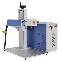 ZOIBKD Supply 30 W Split-Faser-Laserbeschriftungsmaschine mit 7,9-Zoll-Drehwelle, Edelstahl-Metallgravurmaschine