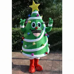 Performance Christmas Tree Mascot Trajes de Halloween Caracteres de desenhos animados de Natal Terno de publicidade Carnaval unissex adultos roupas