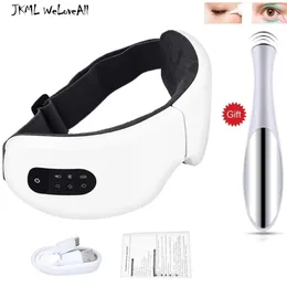 Electric Smart Eye Massager Anti Wrinkles Massage Device Compress Therapy Glasses For Tired Eyes Bluetooth music 220630