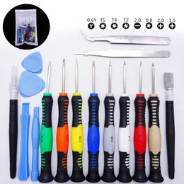 16 في 1 إصلاح أدوات فتح مجموعة PRY مع 5 Point Star Pentalobe Torx screwdriver لـ Samsung Apple iPhone Xiaomi Huawei