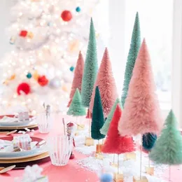 Fake Pine Tree Mini Artificial Christmas Sisal Party Party PO Prop para Ornament 220815