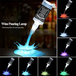 Touch Pour Fantasy Lamp LED USB Lätt laddningsbart vin 3d Night Switch Novelty Decoration Bottle Bar Party Buopg