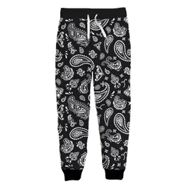 New Fashion 3D Printed National Wind Pattern Jogger Sweatpants Women Men Full Length Hip-hop Trousers Pants Bandana Red Paisley 001