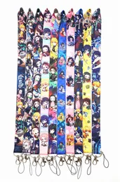 Cell Phone Straps & Charms New Anime Demon Slayer Rengoku Kyoujurou Lanyard Keychains for Keys ID Card Badge Holder Mobile Neck Straps Toys 2024