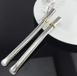 Wholesale Yerba Mate Bombilla Straw Spoons Reusable Stainless Steel Straws for Gourd/Cup Tea Drinking SN3701