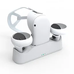 Magnetisk laddningsdockstation för Oculus Quest 2 Glasögon Headset Handle Controller Fast Charger Stand VR Bastillbehör 220509