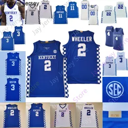 Kentucky Wildcats كرة السلة Jersey NCAA College CJ Fredrick Oschar Tshiebwe Keion Brooks Jr. Ware Allen Tyty Daimion Collins