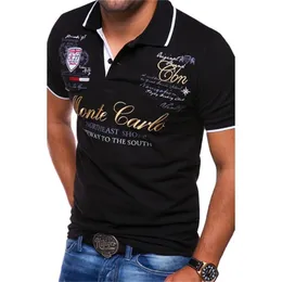 Zogaa Men Polo Shirt Shirt Sleeve Cotton Printing Solid Solid Anti-Rink Stirts أعلى جودة ملابس الرجال الصيف Polos Tees 220716