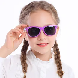 Óculos de sol redondos de silicone para crianças clássicas uv400 óculos para meninos meninas Óculos de óculos de sol para meninos Óculos de sol