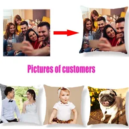 Design Picture Here Print Pet Wedding Personal Life Pos Customized Gift Home Decor Cushion Cover Pillow case 220613