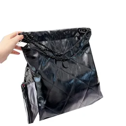 32x38cm schwarz wei￟ klassisch klassisch gesteppt 22 beutel schwarzer metallhardware matelasse ketten schulter handtaschen gro￟e Kapazit￤t im Freien Einkaufsg￼ter Totes im Freien