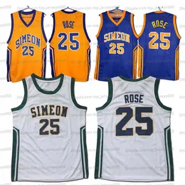 Anpassad Simeon High School Derrick Rose Retro klassisk baskettröja herr alla sydda valfritt namn nummer XXS-6XL toppkvalitet