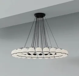 Nordic Minimalist Glass Shade Pierścień Nowoczesne lampy wisiorane LED Luster Living Jinder Room Decor Decor Sypialnia Wisząca oprawa oświetleniowa