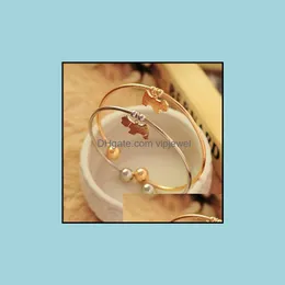 Urok bransolety bransoletki bransoletki słynna marka biżuteria sier szczeniaka krineston otwarcie mankiet metal vipjewel upuszczenie 2021 vipjewel dhl1g
