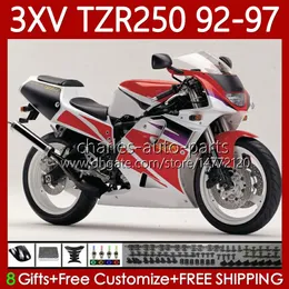 Wróżki dla Yamaha TZR 250 TZR250 R RR TZR-250 TZR250R White Red 92 93 94 95 96 97 Ciało 117NO.52 YPVS 3XV TZR250-R 1992 1993 1994 1995 1996 1997 TZR250RR 92-97 Nadwozie