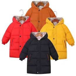 Winter Kids Jackets Children Boys Jackets Fashion Thick Long Jacket Girls Hooded Outerwear Snowsuit 2-8Y Teenager Children Clothes Jyf J220718