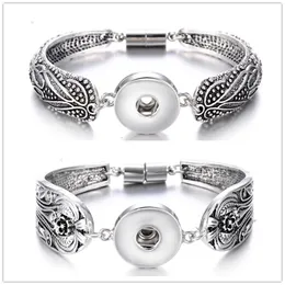 Ancient Silver 18mm snap button magnet Bracelet snaps buttons Bracelets Jewelry for women men