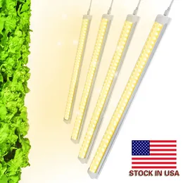 Lagerbestand in den USA: LED-Wachstumslicht, 2 Fuß, Vollspektrum-LEDS-Leuchte, 20 W, Hochleistungs-Pflanzenbeleuchtung, Timing-Sonnenlicht-Ersatz-Wachstumslichter für Zimmerpflanzen, 16er-Pack